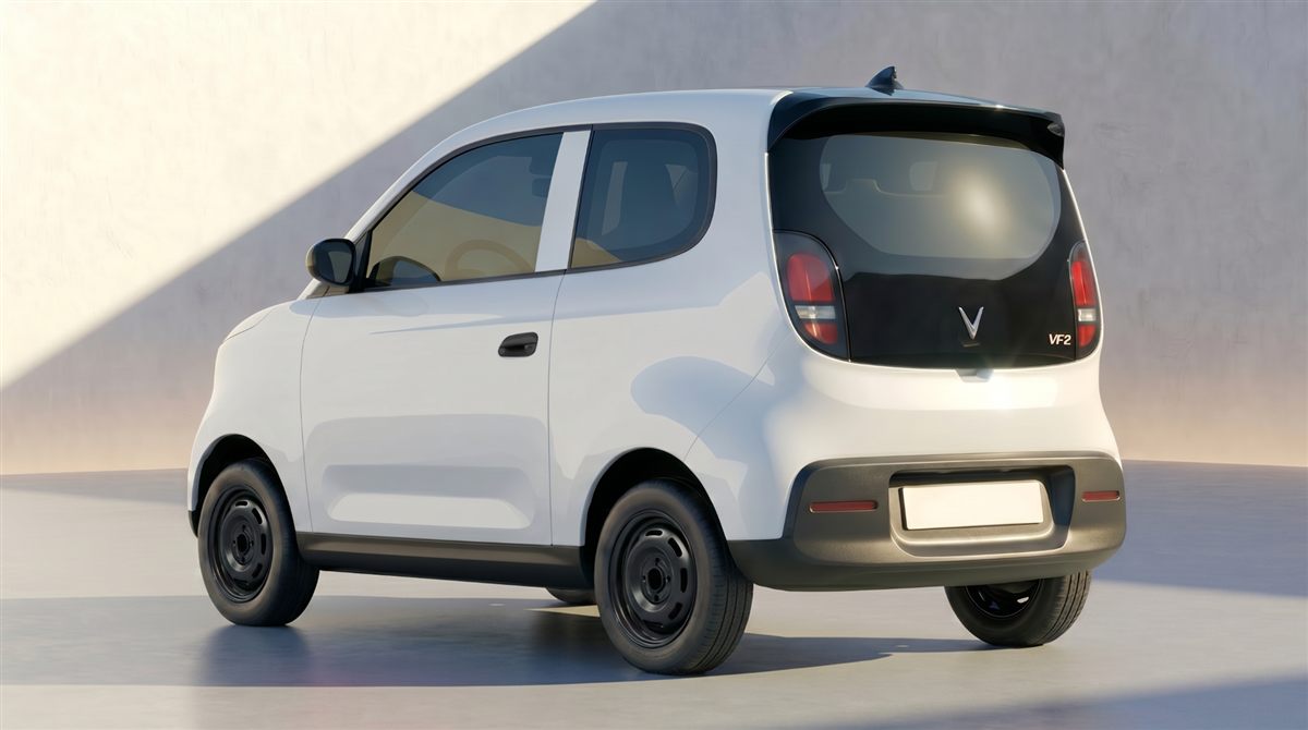 VinFast VF2 màu trắng góc sau