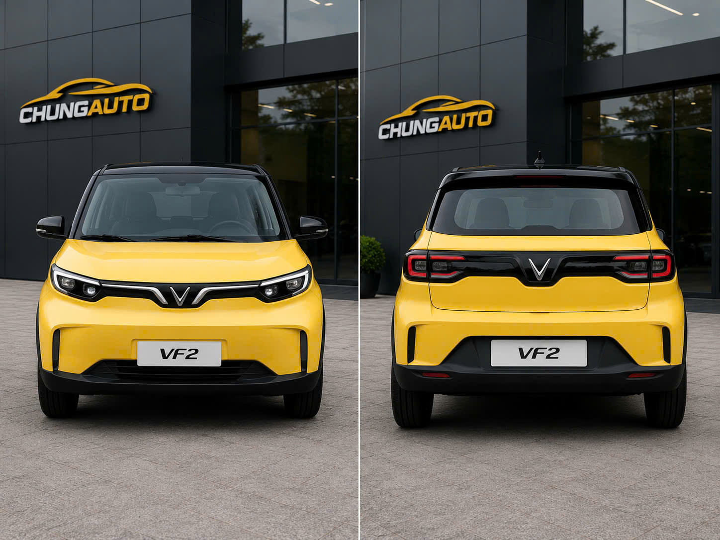 VinFast VF2 màu vàng - ô tô điện mini